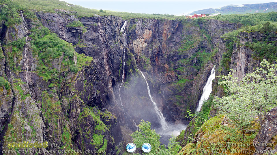 Скандинавия: Норвегия, водопад Voringfoss